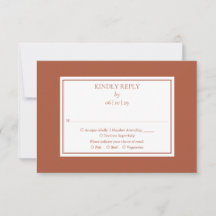 Elegant Simple Modern Terracotta Wedding