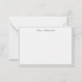 Elegant Simple Modern Textured Wave Wedding Couple Notitiekaartje (Voorkant)
