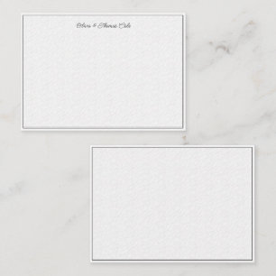 Elegant Simple Modern Textured Wave Wedding Couple Notitiekaartje