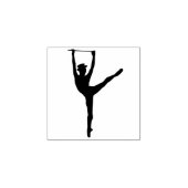 Elegant Simple Moderne Dancer Personal Stationery Rubberstempel (Afrduk)