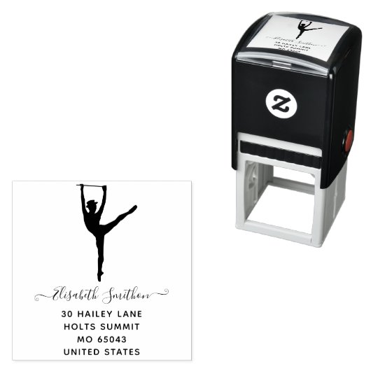 Elegant Simple Moderne Dancer Personal Stationery Zelfinktende Stempel (In situ)
