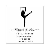 Elegant Simple Moderne Dancer Personal Stationery Zelfinktende Stempel (Design)