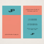 Elegant Simple Moderne Monogram Professional Visitekaartje (Voorkant /achterkant)