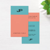 Elegant Simple Moderne Monogram Professional Visitekaartje (Bureau)