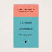 Elegant Simple Moderne Monogram Professional Visitekaartje (Achterkant)