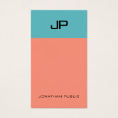 Elegant Simple Moderne Monogram Professional Visitekaartje (Voorkant)