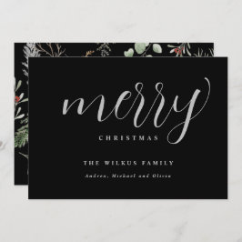 Elegant Simple Moderne niet-fotokerstkaart Feestdagenkaart