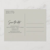Elegant Simple Moderne Photo Wedding Save the Date Aankondigingskaart (Achterkant)