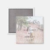 Elegant Simple Moderne Photo Wedding Save the Date Magneet (Voorkant / Achterkant)