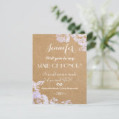 Elegant Simple Moderne Roos Floral Faux Silver Kaart (Staand voorkant)