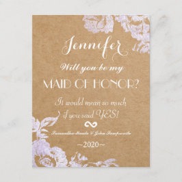 Elegant Simple Moderne Roos Floral Faux Silver Kaart