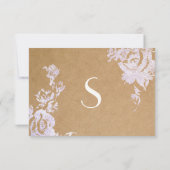 Elegant Simple Moderne Roos Floral Faux Silver Kaart (Achterkant)