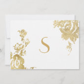 Elegant Simple Moderne Roos Floral Gold Hartelijk  Bedankkaart (Achterkant)