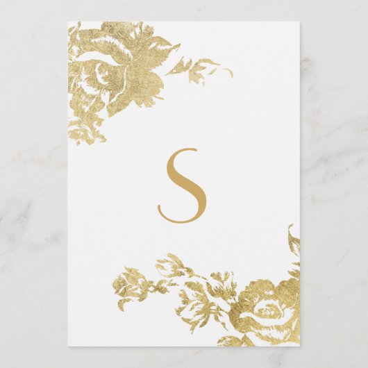 Elegant Simple Moderne Roos Floral Gold Menu (Achterkant)