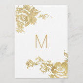 Elegant Simple Moderne Roos Floral Gold Wedding Programmakaart (Achterkant)