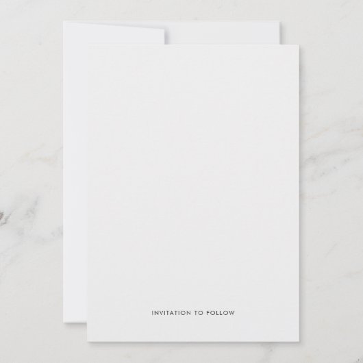 Elegant Simple Moderne Script Photo Wedding Save T Save The Date (Achterkant)