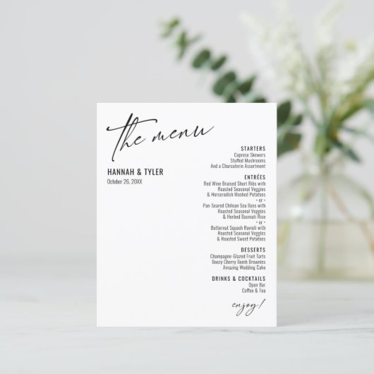 Elegant Simple Moderne Typografie White Budget (Staand voorkant)