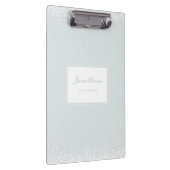Elegant Simple Monogram Blue Grey White Confetti Klembord (Rechts)