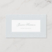 Elegant Simple Monogram Blue Grey White Confetti Visitekaartje (Voorkant)