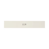 Elegant Simple Monogram Cream Ivory Wedding Uitnodigingen Wikkel (Vlak)