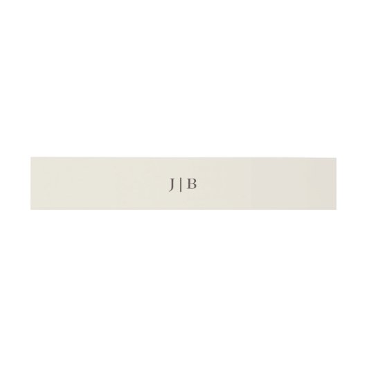 Elegant Simple Monogram Cream Ivory Wedding Uitnodigingen Wikkel (Vlak)