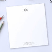 Elegant Simple Monogram Minimalist Letterhead Notitieblok