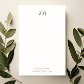 Elegant Simple Monogram Minimalist Letterhead Post-it® Notes