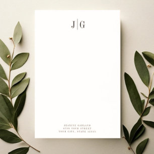 Elegant Simple Monogram Minimalist Letterhead Post-it® Notes
