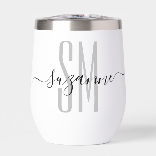 Elegant Simple Monogram Name Persoonlijk (Voorkant)