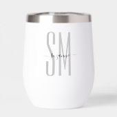 Elegant Simple Monogram Name Persoonlijk (Achterkant)