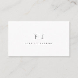 Elegant Simple Monogram Professional  Minimalist Visitekaartje