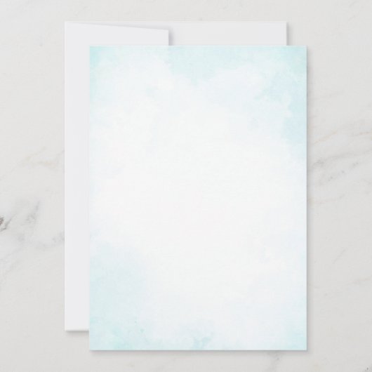 Elegant Simple Monogram Turquoise Wedding Save The Date (Achterkant)