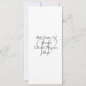 Elegant Simple Monogram Wedding Church Programme Kaart (Achterkant)