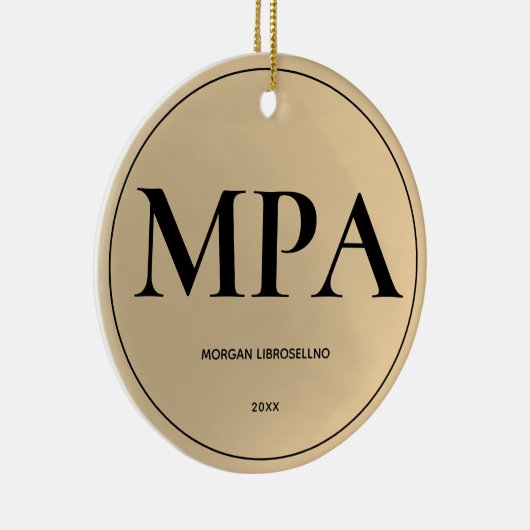 Elegant Simple MPA-Afstuderen Keramisch Ornament (Rechts)