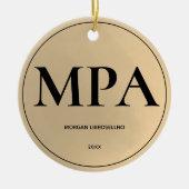 Elegant Simple MPA-Afstuderen Keramisch Ornament (Voorkant)