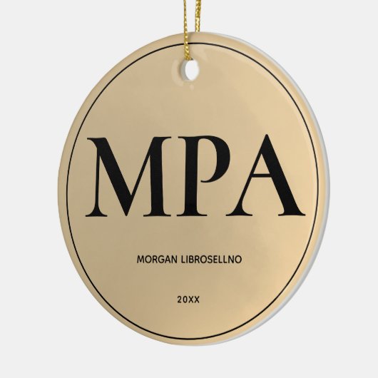 Elegant Simple MPA-Afstuderen Keramisch Ornament (Links)