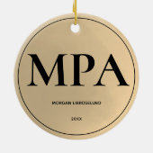 Elegant Simple MPA-Afstuderen Keramisch Ornament (Achterkant)