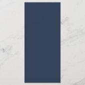 Elegant Simple Navy Blue en Blush Menu (Achterkant)