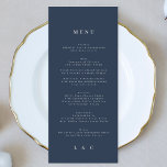 Elegant Simple navy burgundy Monogram Menu<br><div class="desc">slim menu om het collectie aan te passen *als u meer papieren opties wilt,  kunt u dit ontwerp overbrengen naar een slim programma *of voor meer hulp contact met mij opnemen</div>