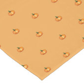 Elegant Simple Orange Pumpkin Pattern Korte Tafelloper (Hoek)