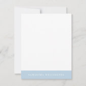 Elegant Simple Overlay Light Blue Name Note Card Notitiekaartje (Voorkant)