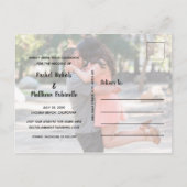 Elegant Simple Overlay Photo Wedding Save the Date Aankondigingskaart (Achterkant)