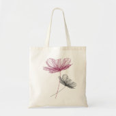 Elegant Simple Paars Flower Cute Boho Girly Artsy Tote Bag (Voorkant)
