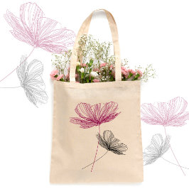 Elegant Simple Paars Flower Cute Boho Girly Artsy Tote Bag