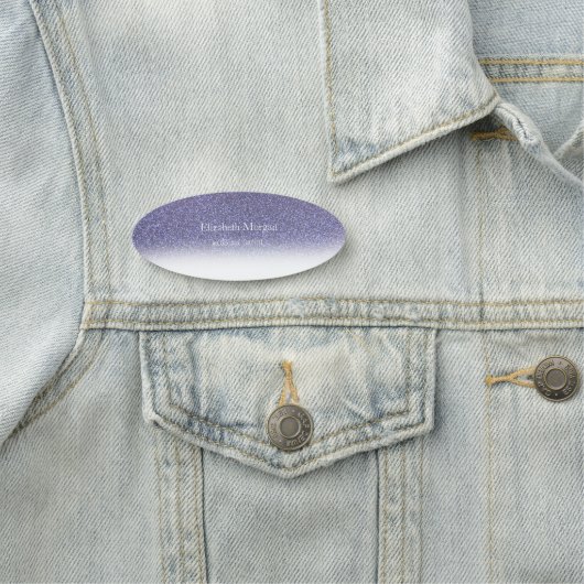 Elegant Simple Paars Glitter Bokeh Ombre Naamplaatje (In situ)