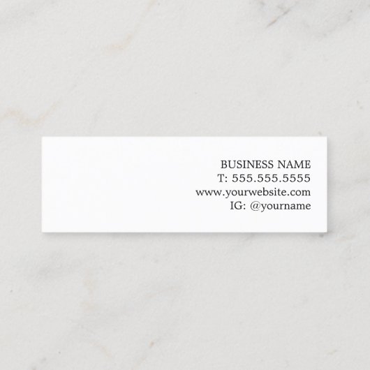 Elegant Simple Pastel Consultant Mini Visitekaartje (Achterkant)