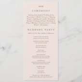 Elegant Simple Pearl Christian Wedding Program Programmakaart (Achterkant)