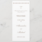 Elegant Simple Pearl Christian Wedding Program Programmakaart (Voorkant)
