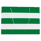 Elegant Simple Peppermint Green White Stripes Groot Cadeauzakje (Achterkant)