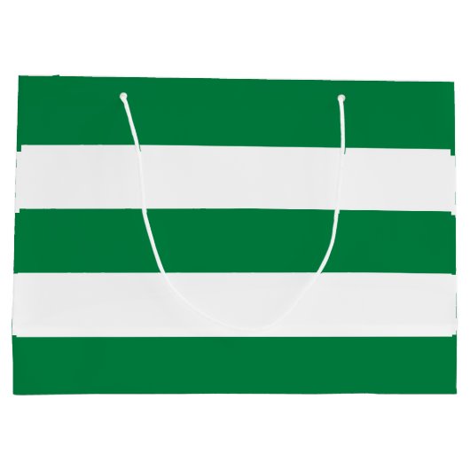 Elegant Simple Peppermint Green White Stripes Groot Cadeauzakje (Achterkant)